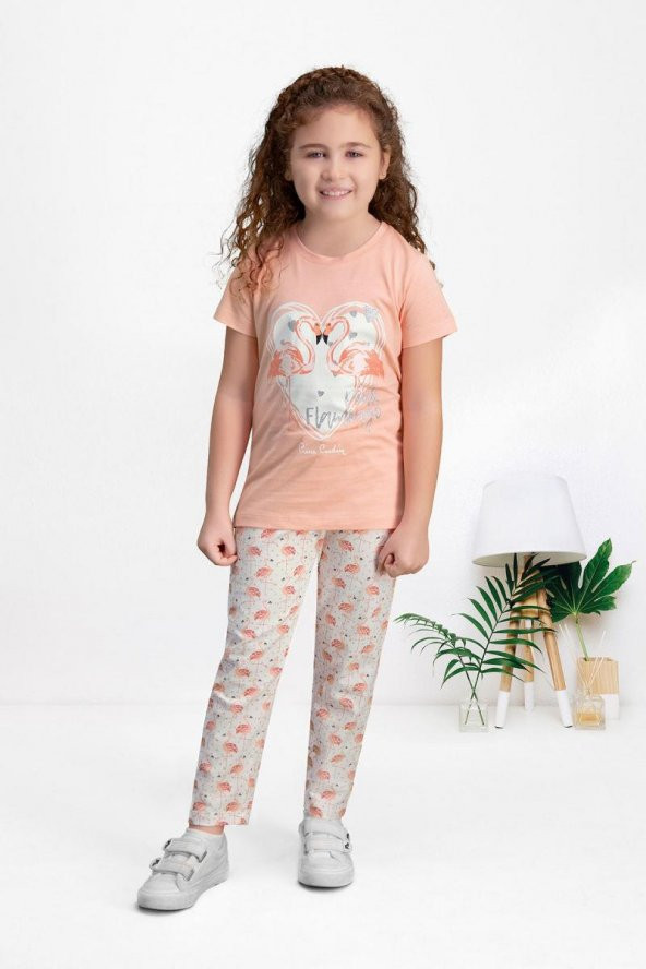 Pierre Cardin Şeftali Kız Çocuk Pijama Takımı PC7507-C-V1