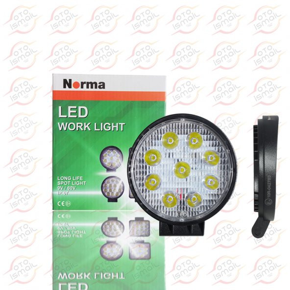 9 LED YUVARLAK 27W OFF ROAD SİS,GÜNDÜZ FARI VE ÇALIŞMA LAMBASI