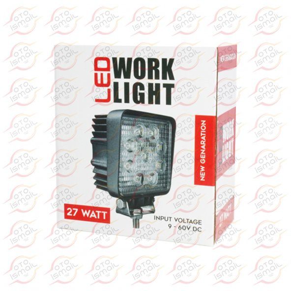 9 LED KARE 27W OFF ROAD SİS,GÜNDÜZ FARI VE ÇALIŞMA LAMBASI - 2
