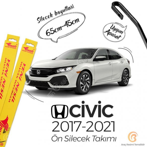 Honda Civic FC5 Muz Silecek Takımı (2017-2021) İnwells