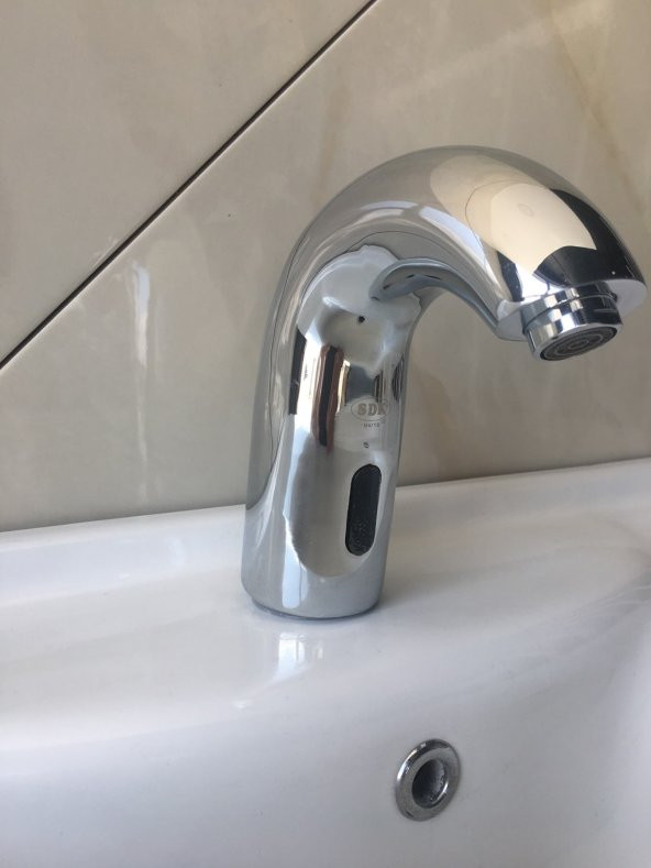 FOTOSELLİ LAVABO BATARYASI ELEKTRİKLİ PİLLİ SOĞUK SICAK ÇİFT GİRİŞLİ KARIŞTIRICILI - 2