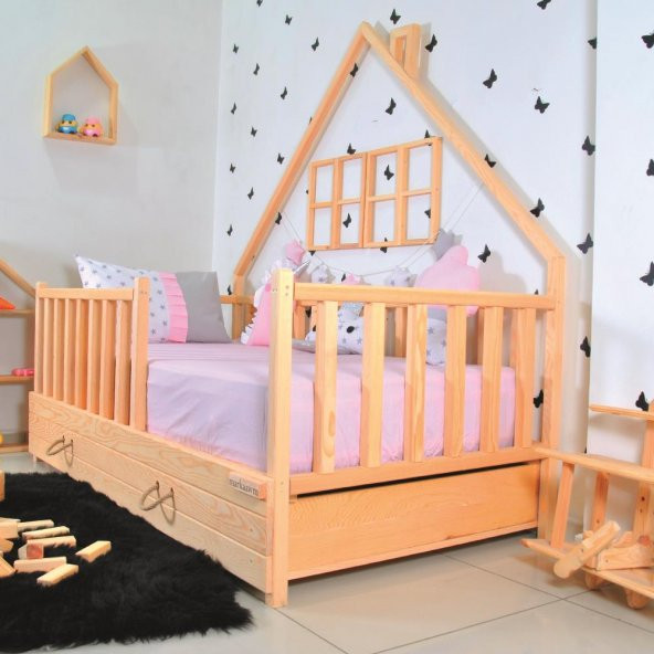 Markaawm Montessori Çocuk Yatak Yavrulu 90X190 Karyola Ağacı - 3