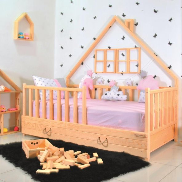 Markaawm Montessori Çocuk Yatak Yavrulu 90X190 Karyola Ağacı - 4