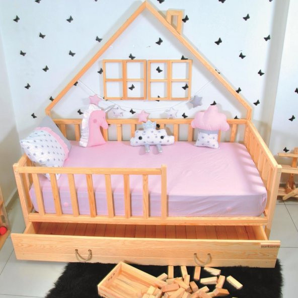 Markaawm Montessori Çocuk Yatak Yavrulu 90X190 Karyola Ağacı - 6
