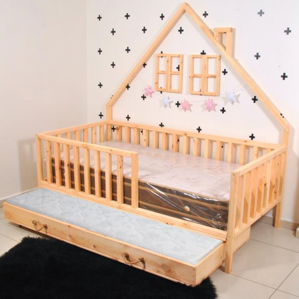 Markaawm Montessori Çocuk Yatak Yavrulu 90X190 Karyola Ağacı - 7