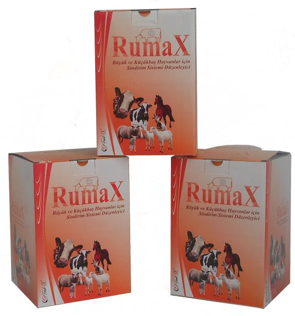 RUMAX 100 GR X 10 Büyükbaş ve Küçükbaş Hayvanlar için Sindirim Sistemi Düzenleyici Premiks