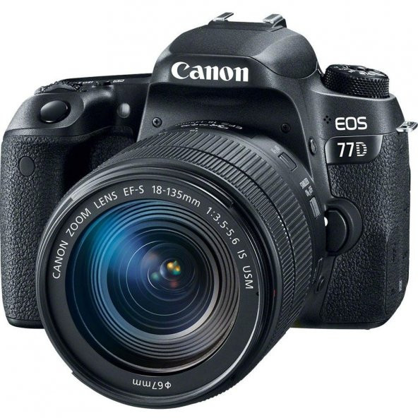 Canon EOS 77D 18-135mm IS STM Lens Dijital SLR Fotoğraf Makinası