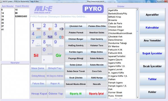 Pyro POS Elektronik Adisyon Restoran Programı Satış Yazılımı - 2