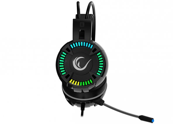 Rampage STYLES Siyah USB 7.1 Version RGB Oyuncu Mikrofonlu Kulakl - 2