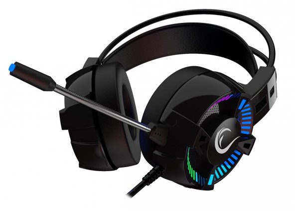 Rampage STYLES Siyah USB 7.1 Version RGB Oyuncu Mikrofonlu Kulakl - 3