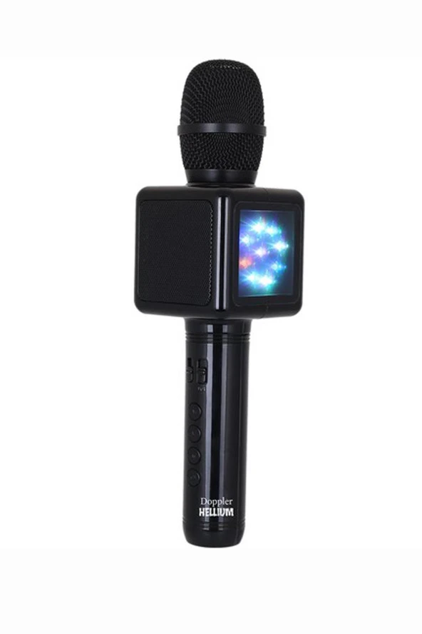 Doppler Hellium Ses Değiştirme Özellikli Karaoke Mikrofonu Siyah