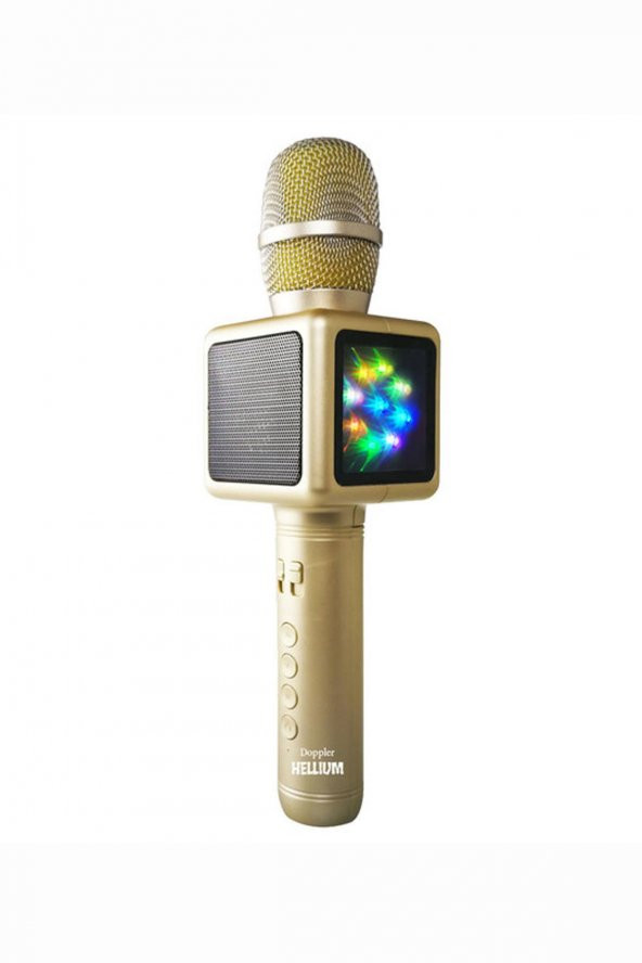 Doppler Hellium Ses Değiştirme Özellikli Karaoke Mikrofonu Altın