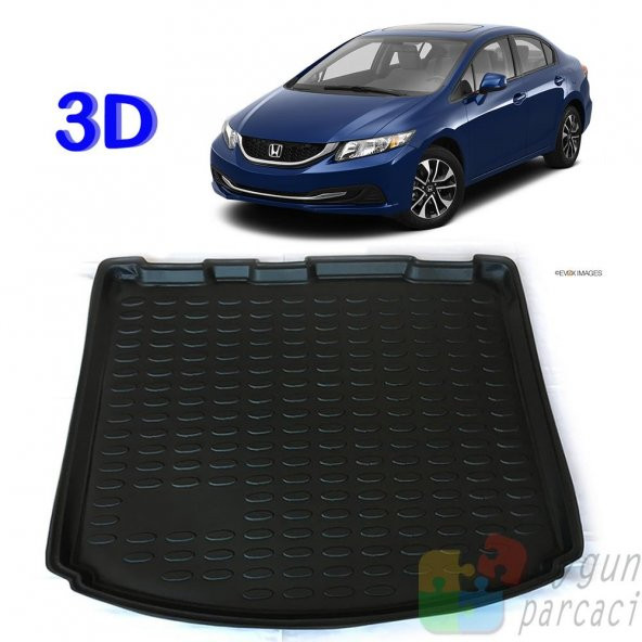 Honda Civic (2012-2015) 3D Bagaj Havuzu - A Kalite