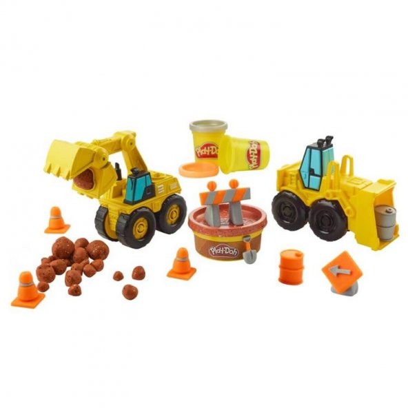 Play-Doh Çalışkan Buldozer ve Kepçe