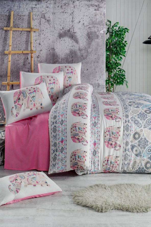 LadyModa Elephant Çift Kişilik Nevresim Seti - 5