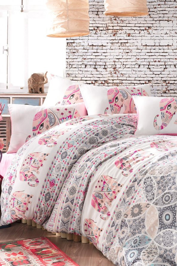 LadyModa Elephant Çift Kişilik Nevresim Seti - 6