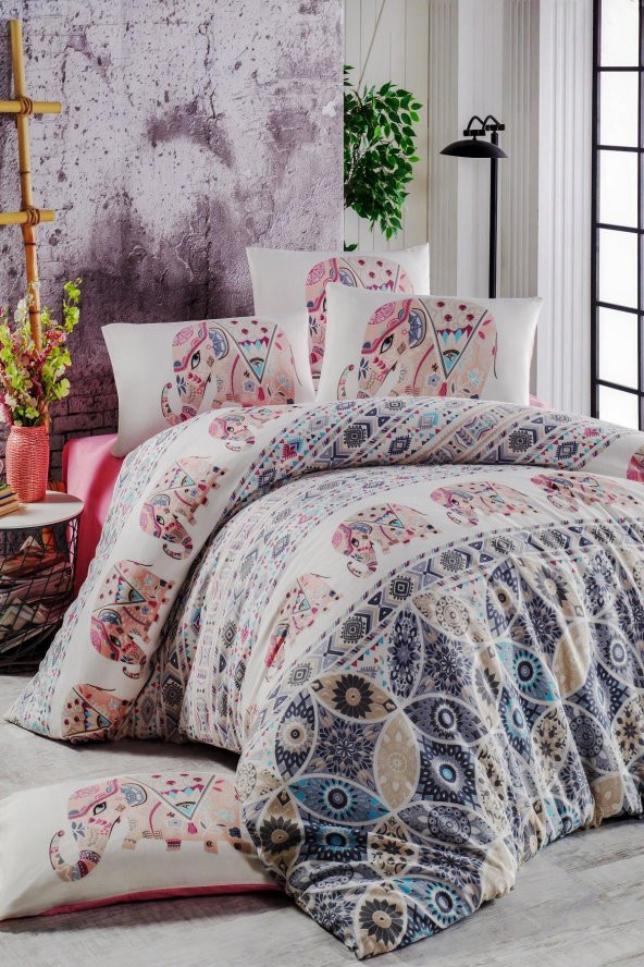 LadyModa Elephant Çift Kişilik Nevresim Seti - 8