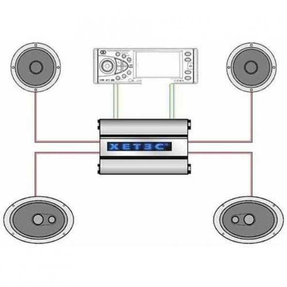 Xetec Xİ-90.4 360 Watt 4 Kanal Stereo Oto Anfi - 4