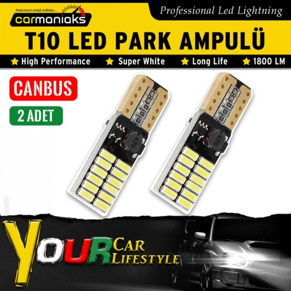 Carmaniaks T10 CANBUS Beyaz Samsung Ledli 48 LED Park Ampülü