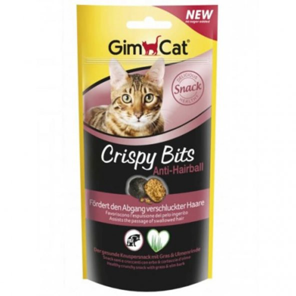 Gimcat Crispy Bits Tüy Yumağı Önleyen Çimenli Kedi Ödülü 40 gr - 2