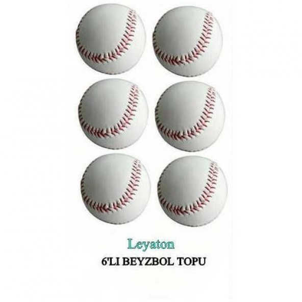 Beyzbol Topu Beyaz Kauçuk 6 Adet