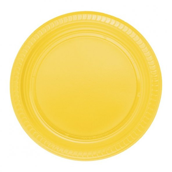 Roll Up 25li Sarı Plastik Tabak 22 cm