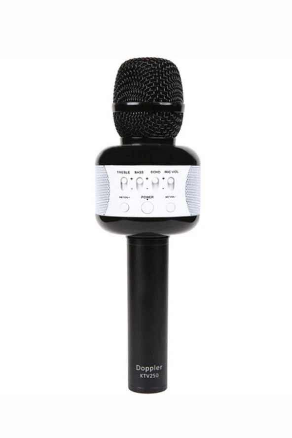 Doppler Ktv250 Siyah Bluetooth Karaoke Mikrofon-Işık&SüngerHediye