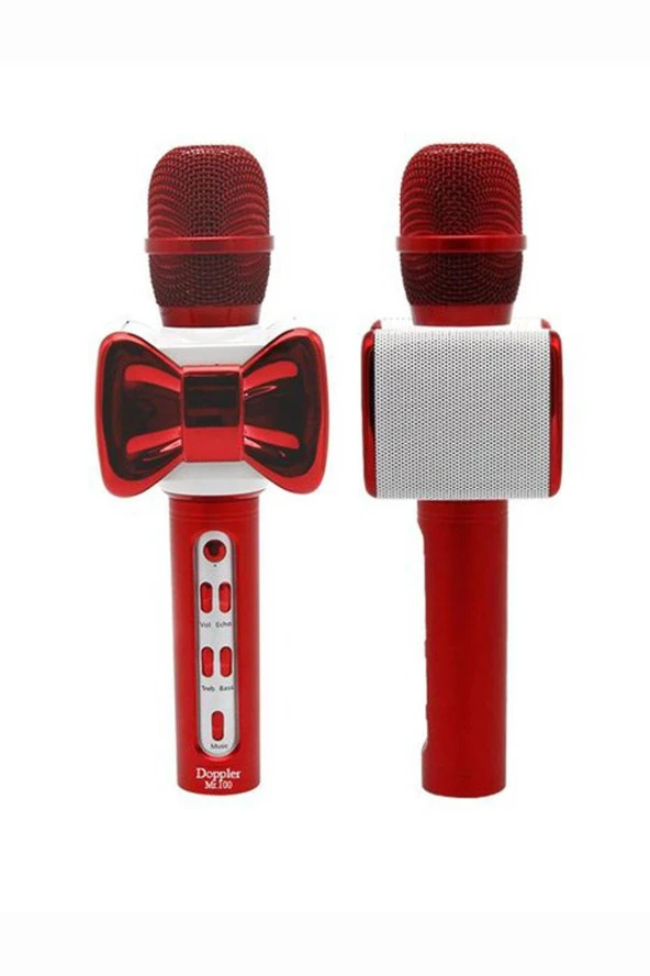 Doppler Mr.100 Bluetoothlu ve Hoparlörlü Karaoke Çocuk Mikrofonu - Kırmızı