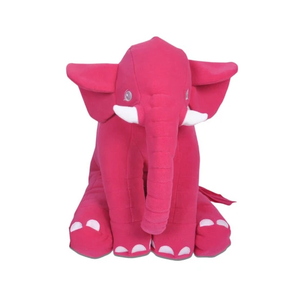 Büyük Uyku Arkadaşı Peluş Fil Pelüş Uyku Fili 60 Cm Fuşya Fil