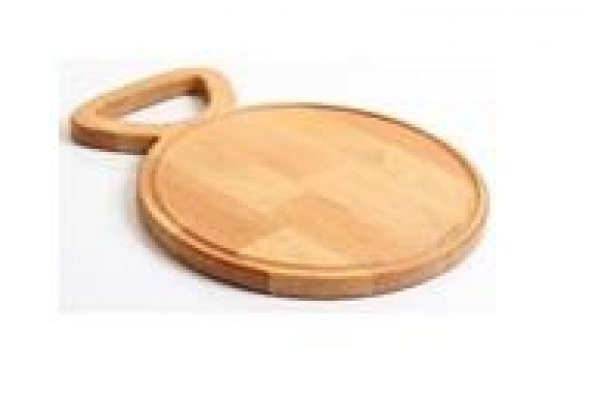 Karemiye Pizza Ahşap Sunum Tabağı Ahşap Servis Tabağı Bambu Tabak - 2