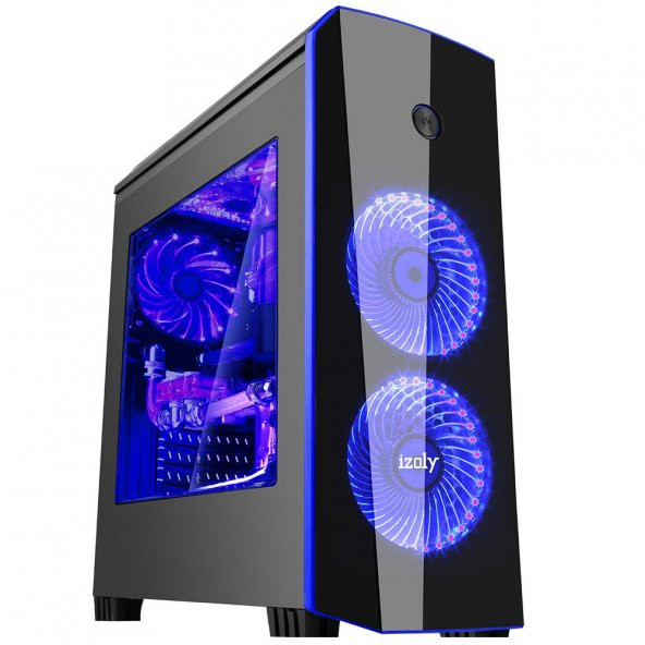 İzoly ICON BLUE 2XLED GAMING CASE 350W PEAK Bilgisayar Kasası