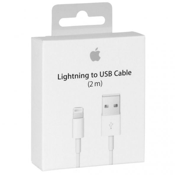 Apple Lightning (2m) USB Kablo (iPhone 5/5s/SE/6/6s/7 / Plus / 8 / X / iPod / iPad) - MD819ZM/A (İthalatçı Garantili)