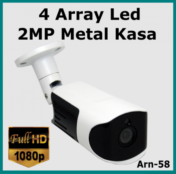 Full Hd 2Mp Güvenlik Kamerası 4 Array Led Arn58