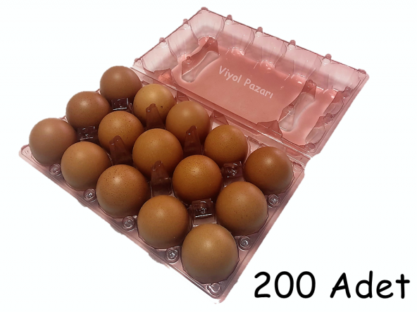 15 li Plastik Pembe Yumurta Viyolü 200 Adet