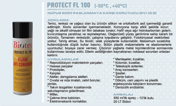 MMCC İbiotec Protect FL100 Paslanm Koruyucu 650 ml - 2