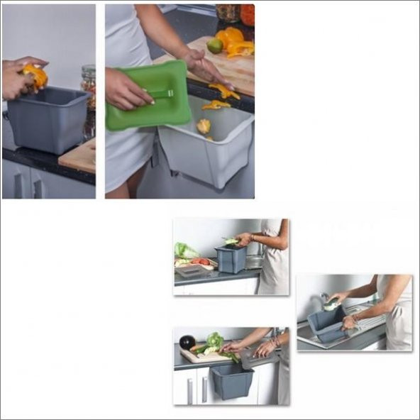 Pelikan Joker Çok Amaçlı Mutfak Çöp Kovası Plastik Antrasit 5 lt - 4