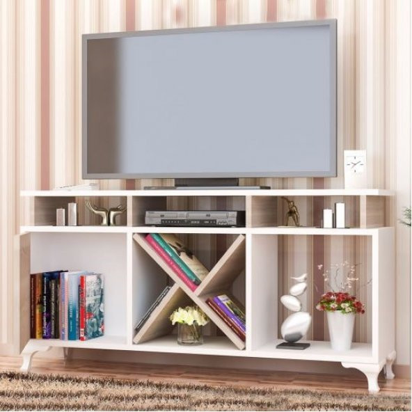 BMdekor Tv Ünitesi Kamer Tasarım Beyaz Cordoba - 2