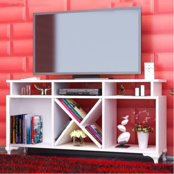 BMdekor TV Ünitesi Kamer Tasarım Beyaz