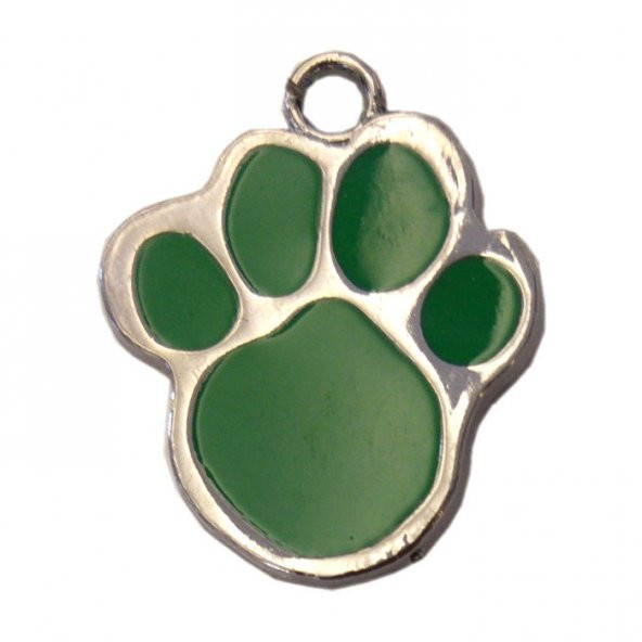 Patili Kedi Köpek İsimlik Aksesuar 2,5 cm Yeşil