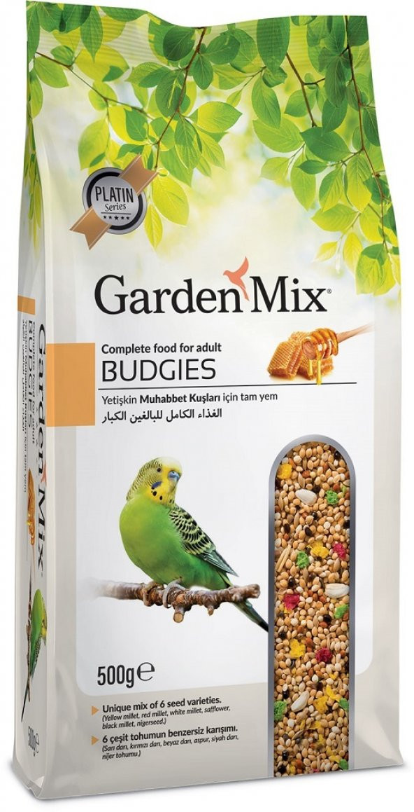 Garden Mix Super Premium Ballı Muhabbet Kuşu Yemi 500 gr ( 10 Adet )