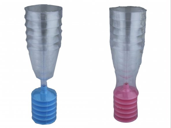 Plastik Kadeh Bardağı 6lı Mavi ve Pembe Renk Seçenekli