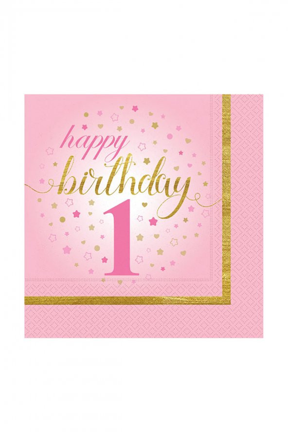 KÜÇÜK YILDIZLAR 1 YAŞ PEÇETE PEMBE 20Lİ