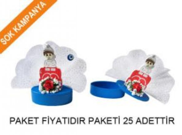 Sünnet Şekeri Süslü Sünnet Çocuğu Kutu Ahşap 25 Adet - 3