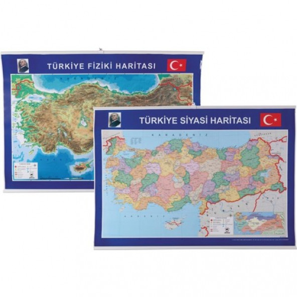 Harita Türkiye Fiziki Ve Siyasi 70-100