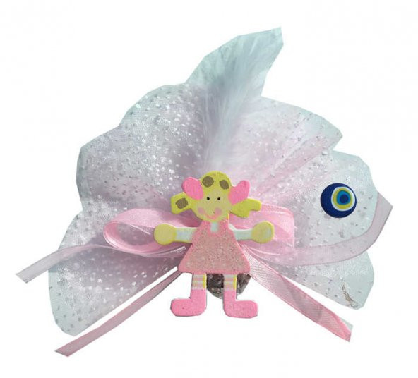 Bebek Şekeri Süslü Çocuk Sticker Ahşap Pembe 50 Adet - 7