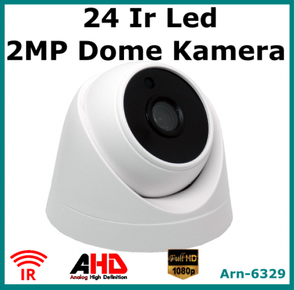 Full Hd Ahd Dome Güvenlik Kamerası 24 Led 2 Mp Arn6329