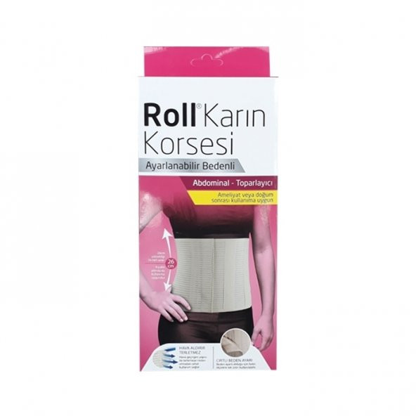 Roll Karın Korsesi Ayarlanabilir Bedenli 26 CM