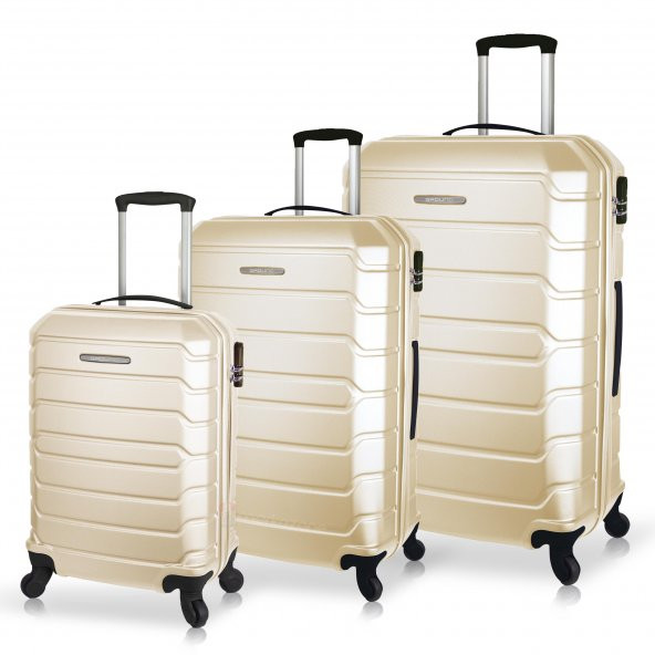 Ground Calanthe Abs Lux 3lü Bavul Valiz Seti (Kabin+Orta+Büyük)