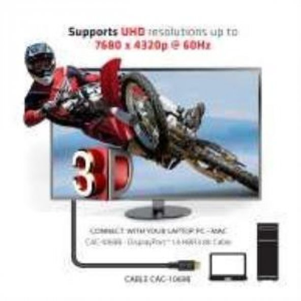 CLUB3D CAC-1069B DisplayPort 1.4 HBR3 8K Kablo M / M 4m / 13.12ft - 6