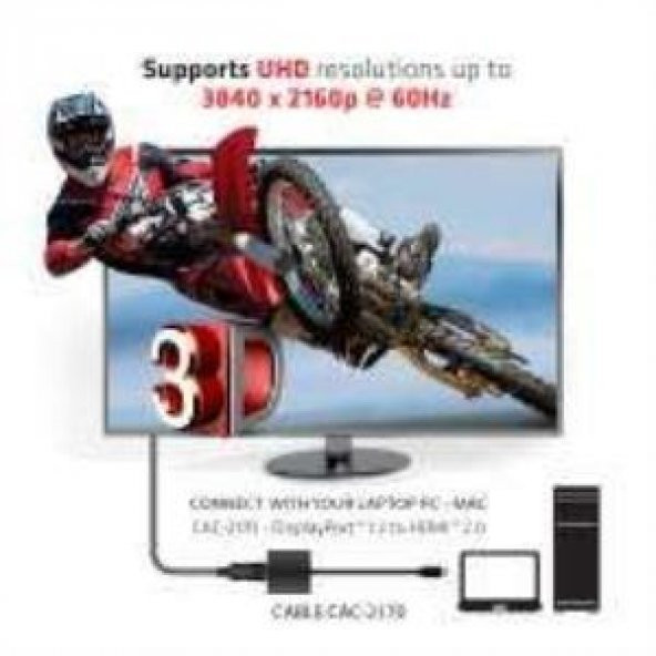 CLUB3D CAC-2170 Mini DisplayPort 1.2 To HDMI 2.0 UHD Aktif Çeviri - 6